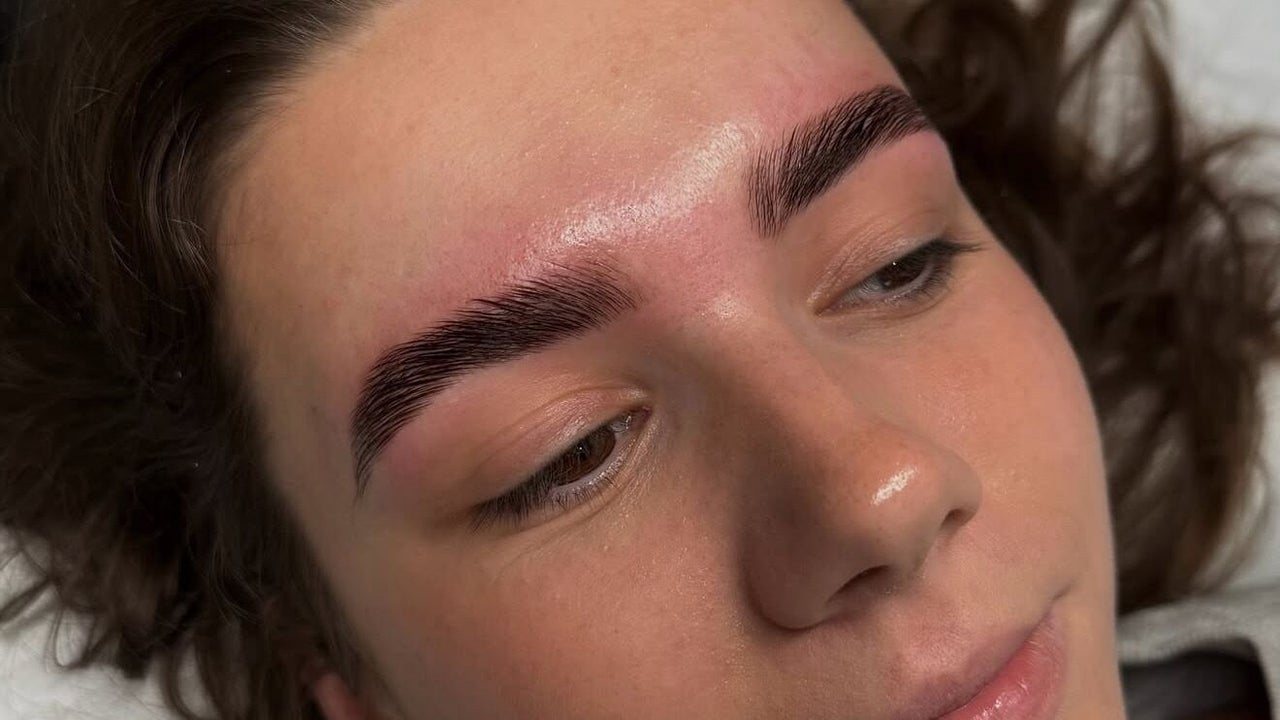 Brows after a wax and shape